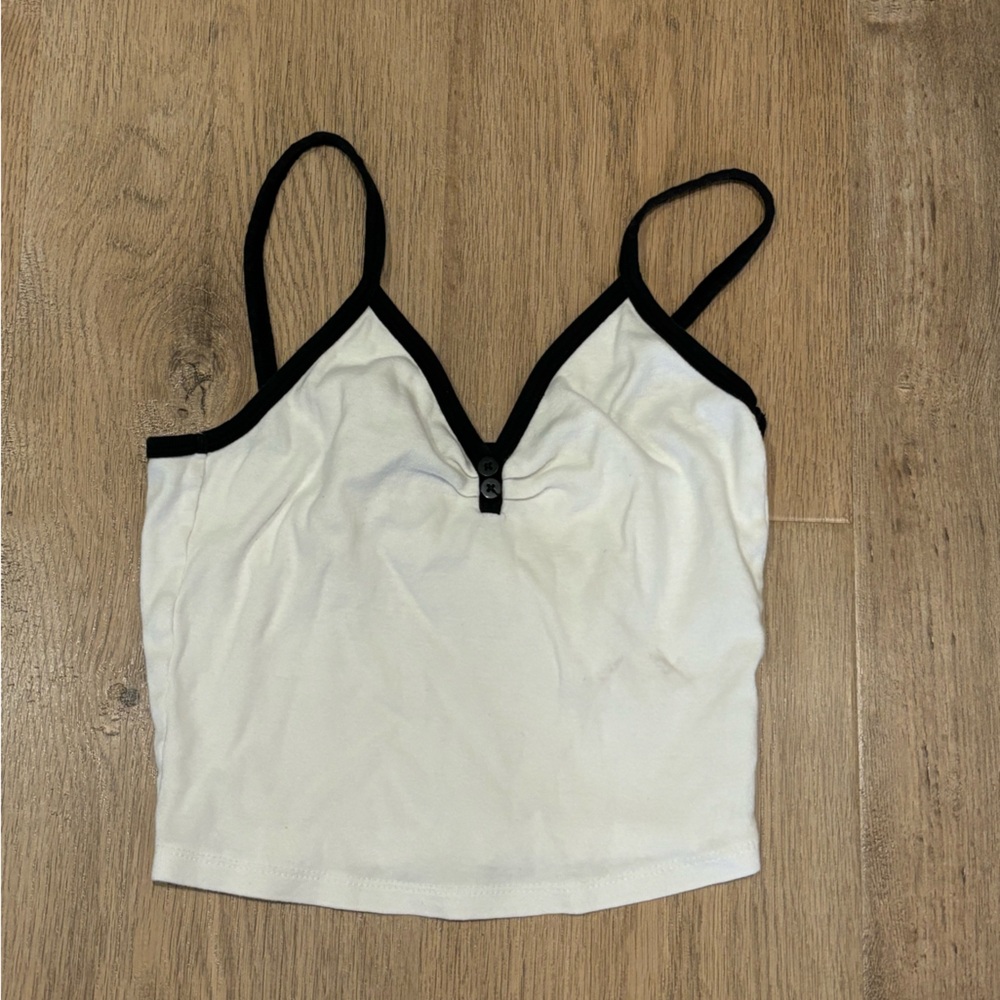 Forever 21 White tank with Black Trim